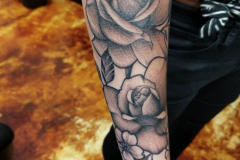 Black and Grey  Rose Tattoo  by Bean - Above All Tattoo