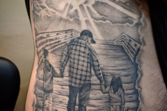 Black and Grey Tattoo  by Bean - Above All Tattoo