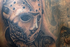 Black and Grey  Friday the 13th tattoo